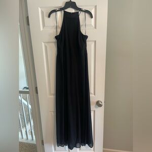Express Black Maxi Dress with Sheer Overlay
